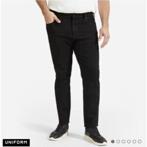 Everlane The Athletic Jean 35x34 Performance Uniform High Stretch Black NWT B19